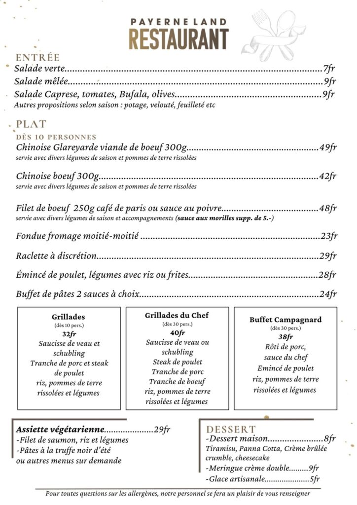 2026 De Menu Groupe Neweew